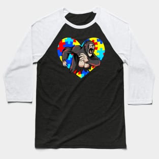 Autism Day monkey Baseball T-Shirt